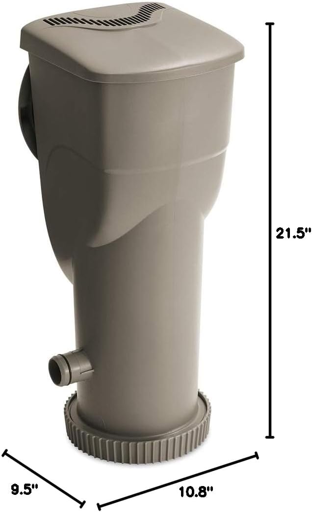 Funsicle SkimmerPlus 1500 Gallons Per Hour 2 in 1 Filter Pump and Skimmer System with Clamps and 1.5 Inch Hose Fitting for Above Ground Swimming Pools
