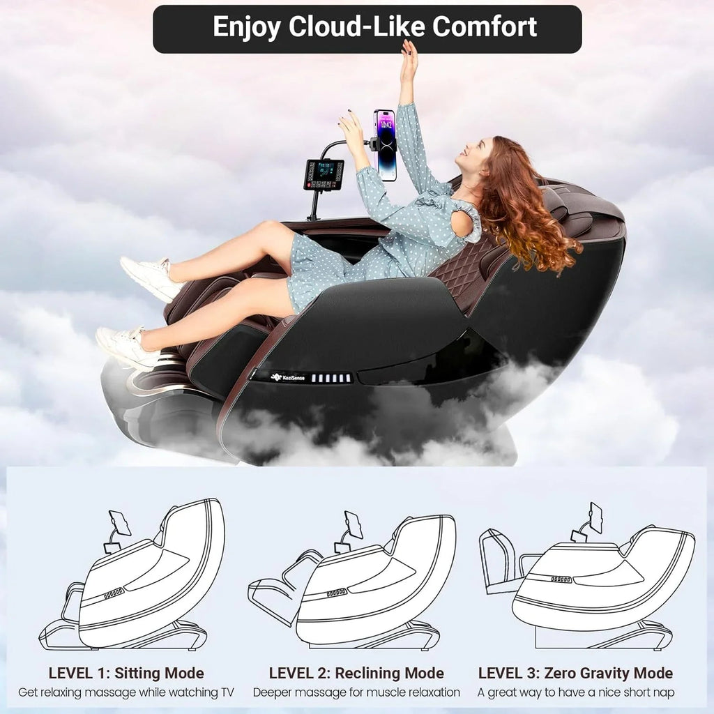 2025 Massage Chair Full Body Zero Gravity SL-Track Shiatsu Massage Recliner Chair with Heat