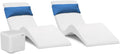 Classic White - in-Pool Chaise Lounger – Designed for Water Depths Up to 9" – Aqua Outdoors – Set of 2 – Compatible with All Pool Types - Poolside & Sun Deck Tanning