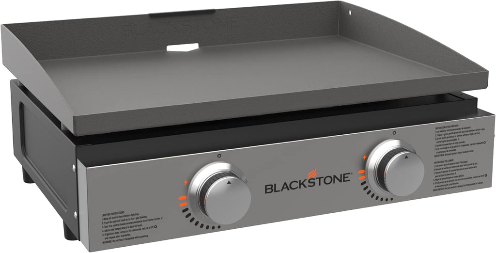 Blackstone 1666 22" Tabletop Griddle with Stainless Steel Faceplate, Powder Coated Steel, Black