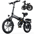 Electric Bike for Adults 500W Motor, 20 mph Folding Ebike, 14"/16"/20" Adults Electric Bicycles with Smart Uphill, 280.8Wh Battery, 25 Miles PAS Range, Mini E Bikes for Adults and Teens-isinwheel