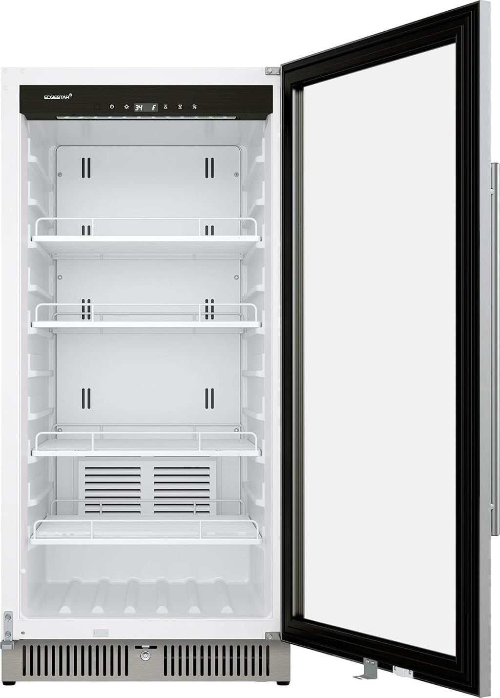 EdgeStar VBM101 22" Wide 10.1 Cu. Ft. Commercial Beverage Merchandiser – Stainless Steel, Temp Alarm, Reversible Door