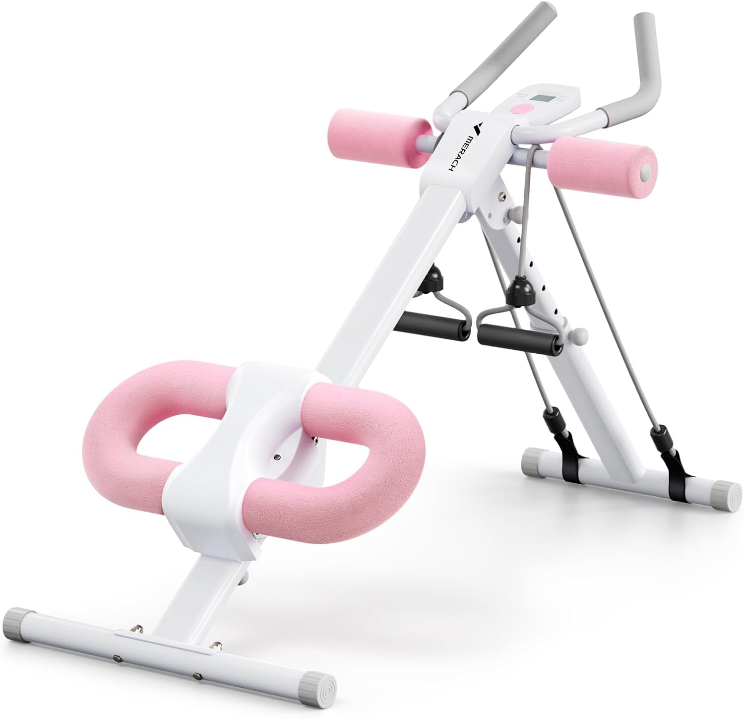 Ab Workout Equipment, Adjustable Ab Trainer Machine for Abs Workout at Home Gym, Foldable, Knee Protection, Abdominal Trainer for Stomach Workout