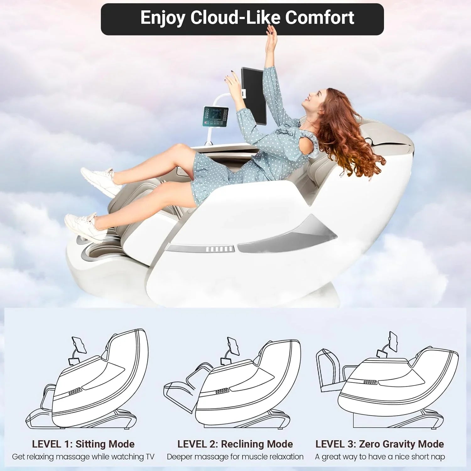 2025 Massage Chair Full Body Zero Gravity SL-Track Shiatsu Massage Recliner Chair with Heat