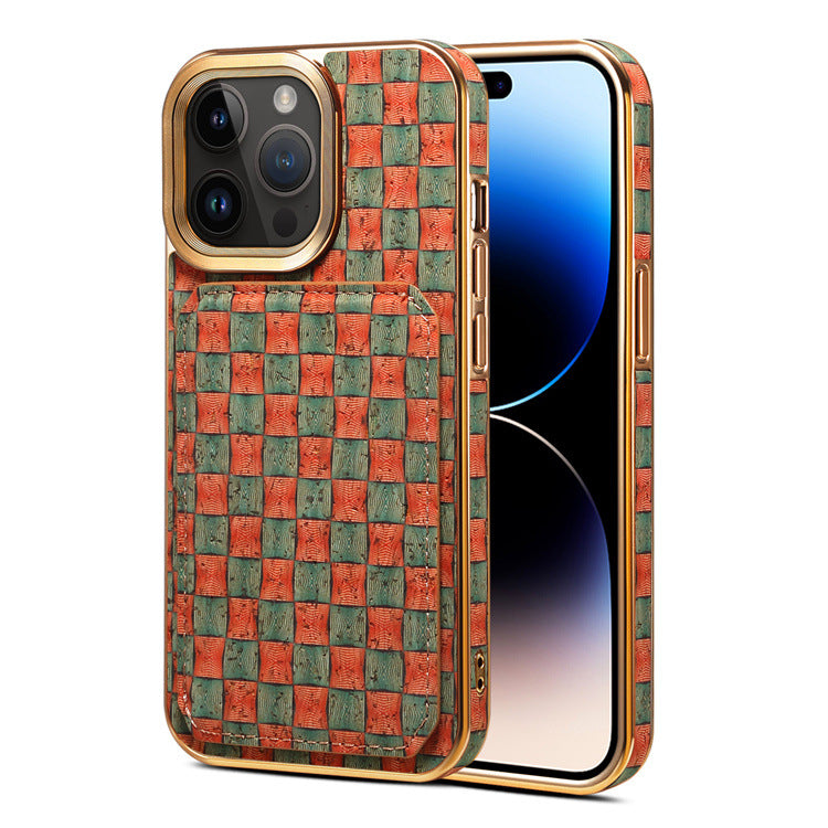 Retro Flower Series Iphone Wallet Case With Card Holder