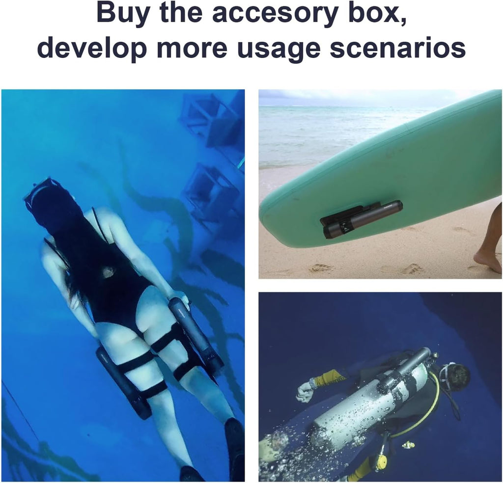 Subnado Twin Engine Handle Bracket+ Subnado Underwater Scooter 2 Packs with 2 handgrips, 2 Arm Mount Kits, 2 Accessories Mount Rings