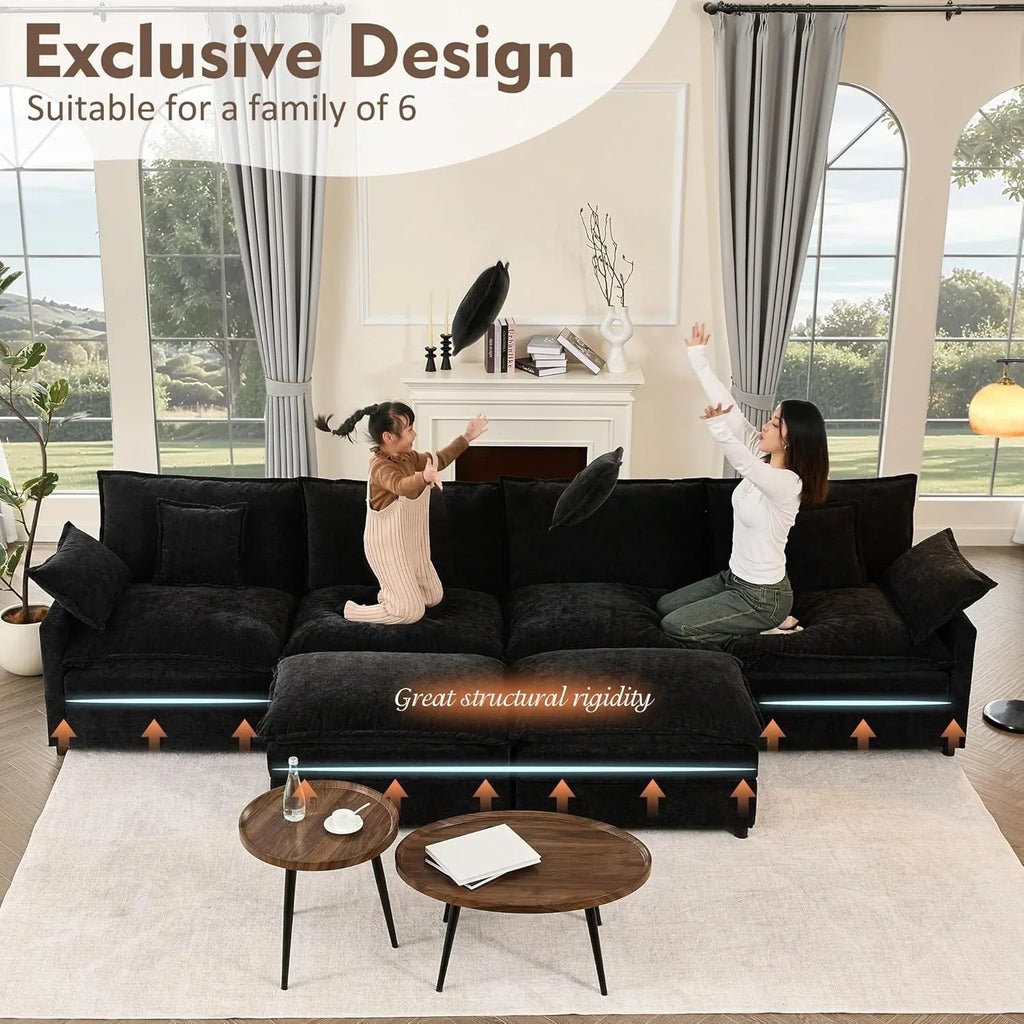 108" U-shaped sofa modular sofa Comfortable cloud sofa
