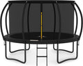 JUMPZYLLA Recreational Trampoline with Enclosure and Ladder, Galvanized Anti-Rust Coating