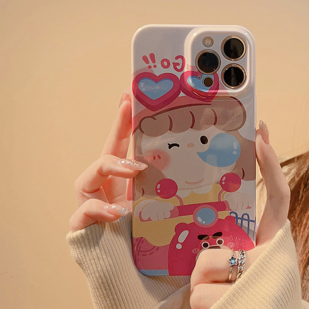 Motorcycle Girl iPhone Case