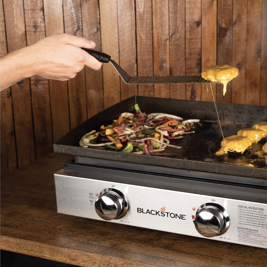 Blackstone 1666 22" Tabletop Griddle with Stainless Steel Faceplate, Powder Coated Steel, Black