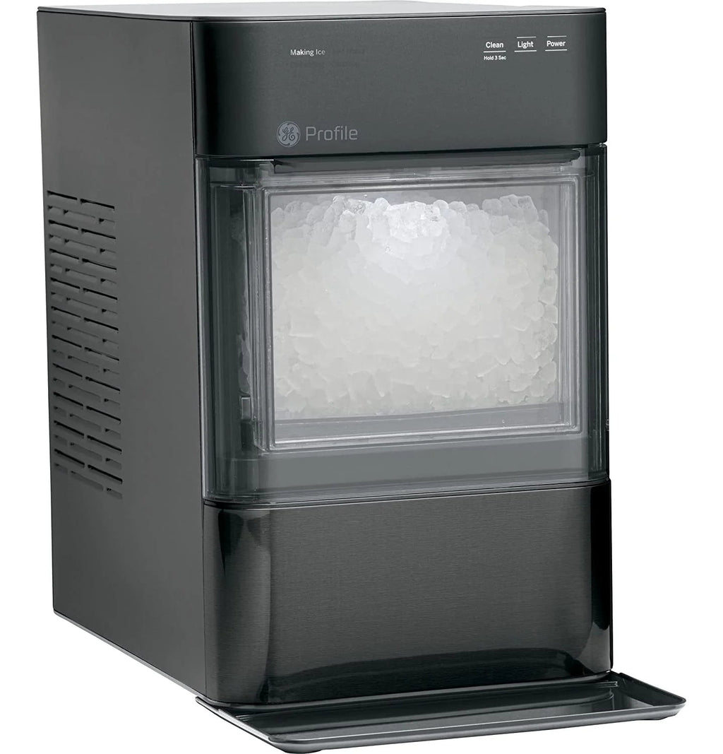 Countertop Nugget Ice Maker | Ice Machine with WiFi Connectivity | Smart Home Kitchen Essentials | Black Stainless