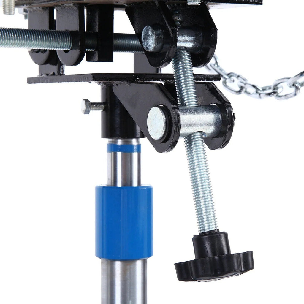 1660 Pounds Hydraulic Car Transmission Jack Vertical Lift with 360掳 Swivel Wheel Pedal ,Blue,33"-70"(0.75Ton)