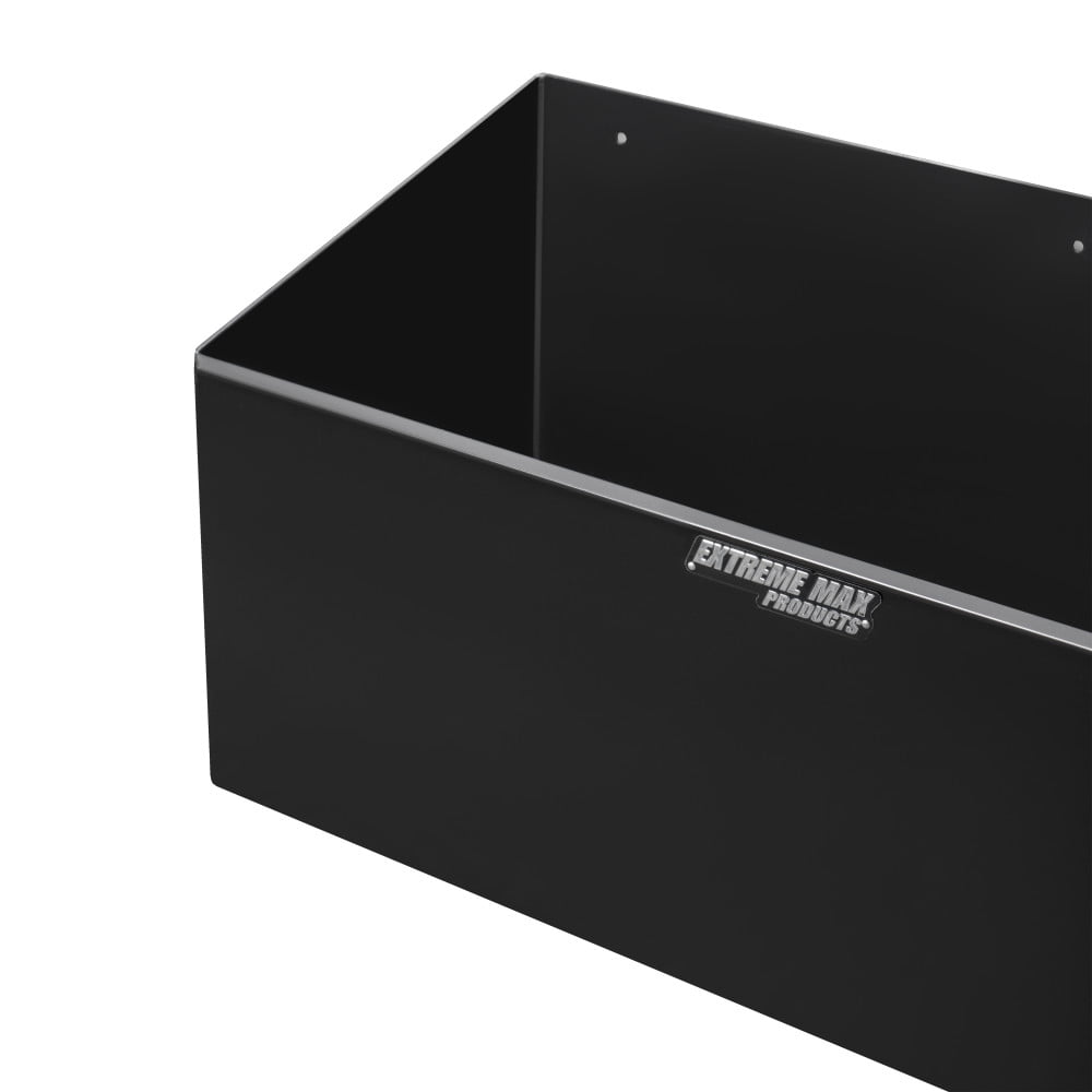 Extreme Max Dual Fuel Jug Holder Aluminum Design for Two 5 Gallon Jugs, Black Storage Organizer for Trailers & Garages