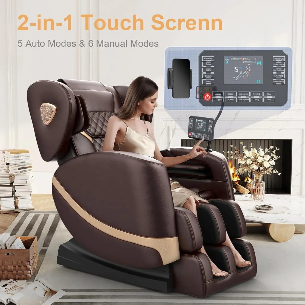 2025 Massage Chair Full Body Zero Gravity Massage Chair with 10 Fix Rollers Heating