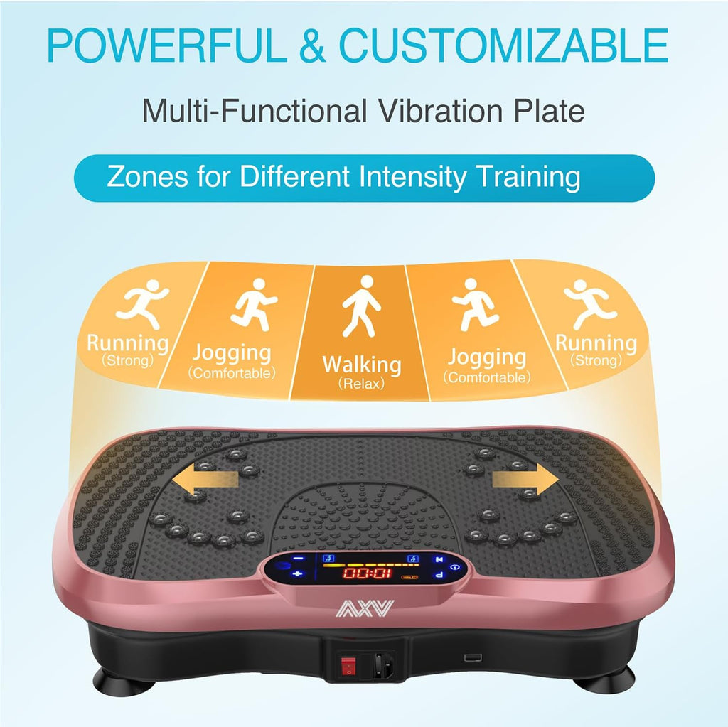 Vibration Plate Fitness Platform Exercise Machine Vibrating Lymphatic Drainage Shaking Full Body Shaker Workout Vibrate Stand Shake Board Sport Gym for Weight Loss Fat Burner for Women Men