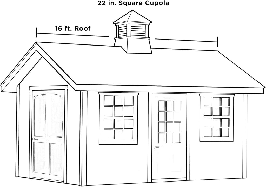 Good Directions 2126CV Coventry Vinyl Cupola, 26" square x 35" high, White