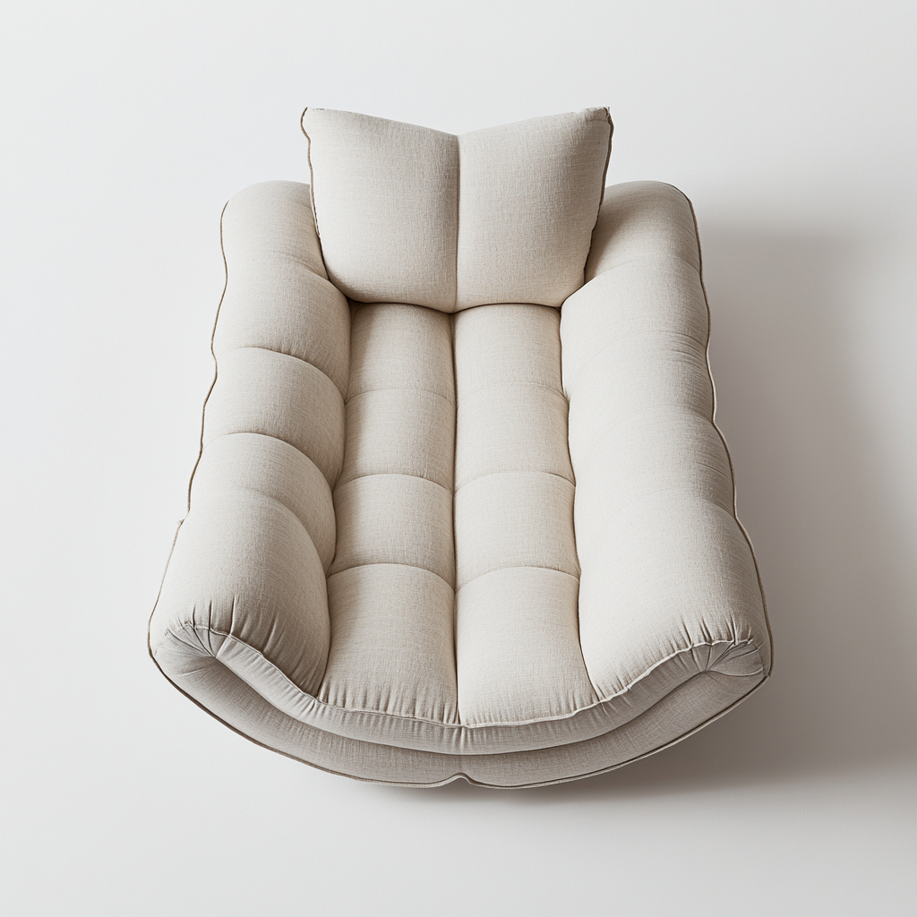 Padic Inflatable Couch - 100% Natural Sustainable Linen Cover - Professional Grade Fiber Integrity - Removable Washable Cover - Heritage Series
