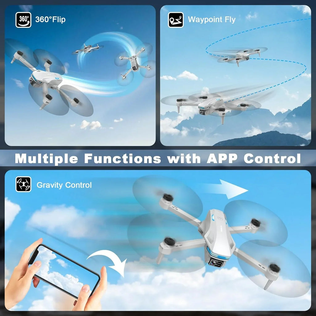 2K HD FPV Drone for Adults with Camera Altitude Hold Foldable and Portable