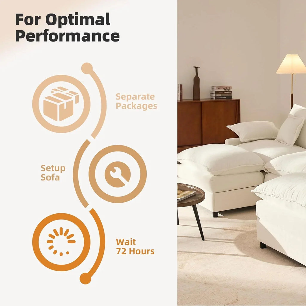 108 U-shaped sofa modular sofa Comfortable cloud sofa