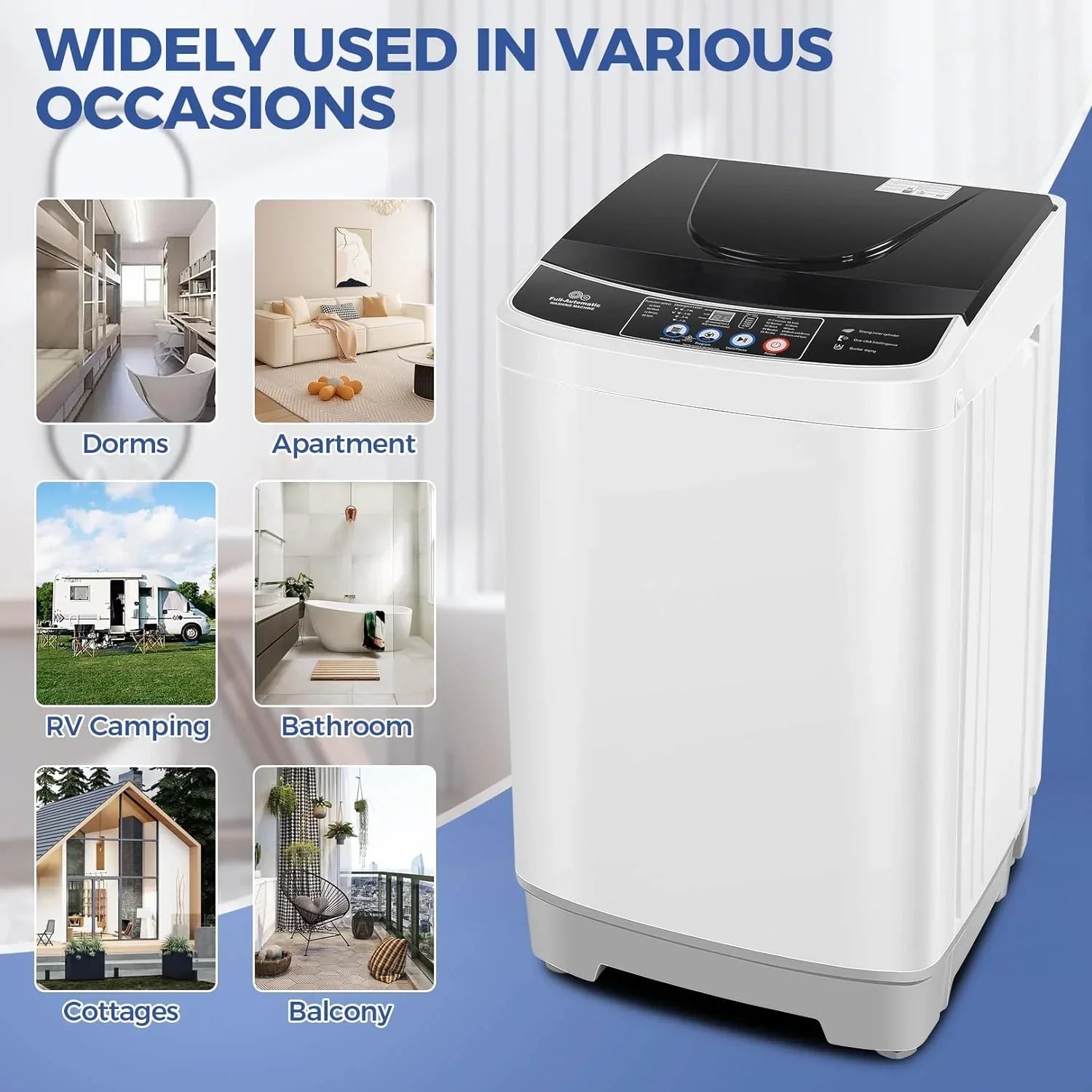 20Lbs Portable Washing Machine Nictemaw Portable Washer 2.8 Cu.ft Washer and Dryer Combo