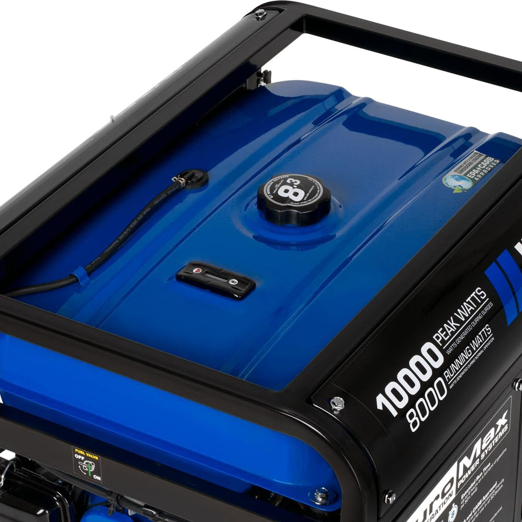 DuroMax XP13000EH 13,000-Watt Dual Fuel Portable Generator - Gas & Propane, Electric Start, Whole Home Backup Power, Transfer Switch Ready, RV & Emergency Ready