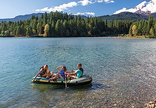 INTEX Seahawk 3 Inflatable Boat Set 790lb Weight Capacity