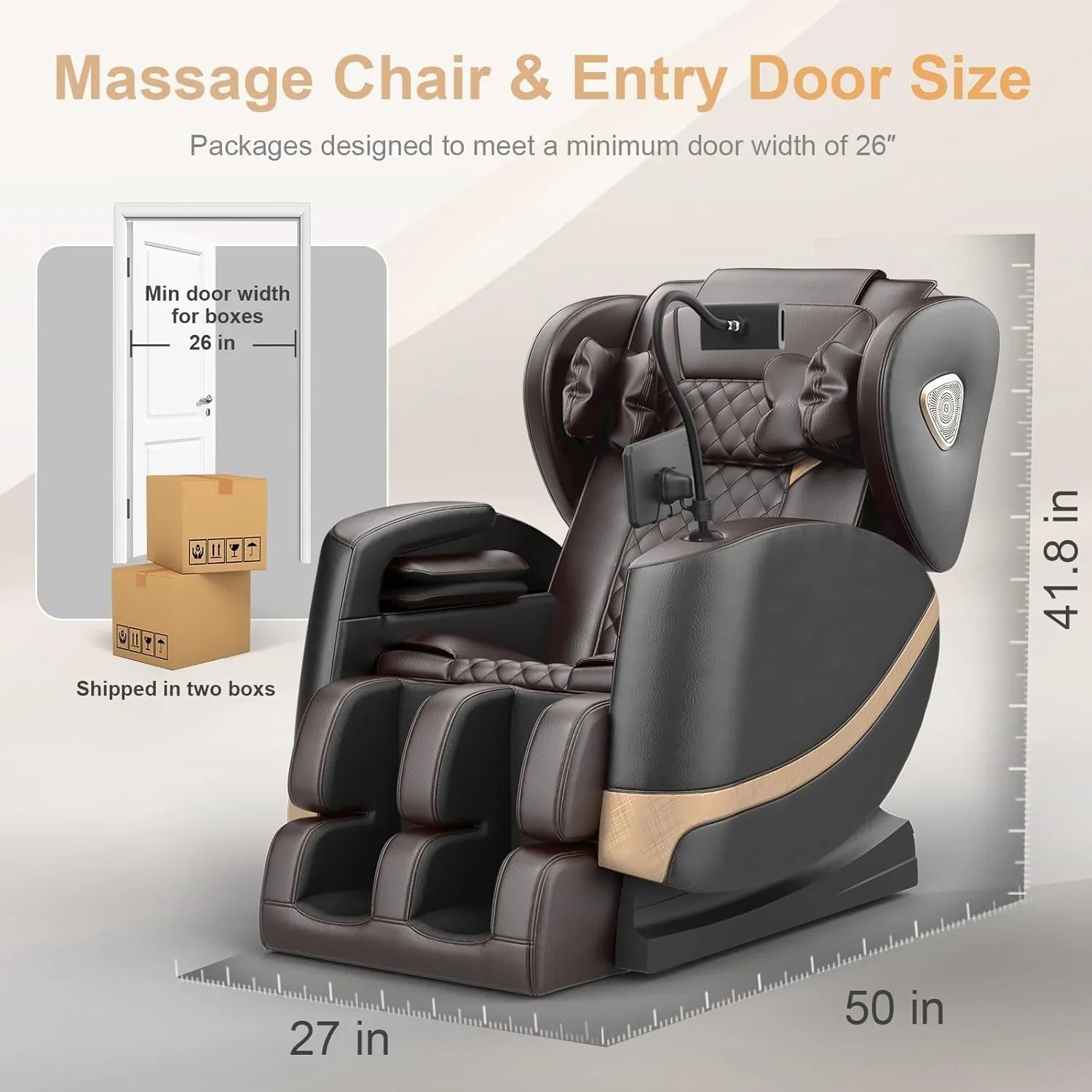 2025 Massage Chair Full Body Zero Gravity Massage Chair with 10 Fix Rollers Heating
