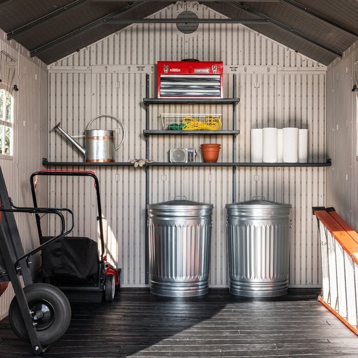 8 ft. W x 12.5 ft. D Plastic Storage Shed