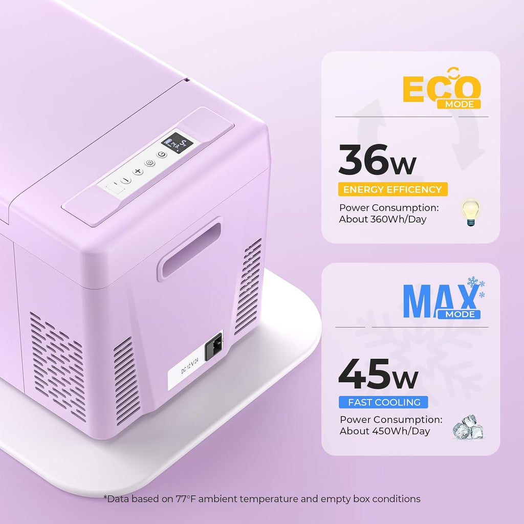 BougeRV 12 Volt Refrigerator 12V Car Fridge 23 Quart Portable Freezer Compressor Cooler 12/24V DC 110~240 Volt AC for Truck Van RV Camper SUV Travel Camping Road Trips Tailgating -7℉~50℉
