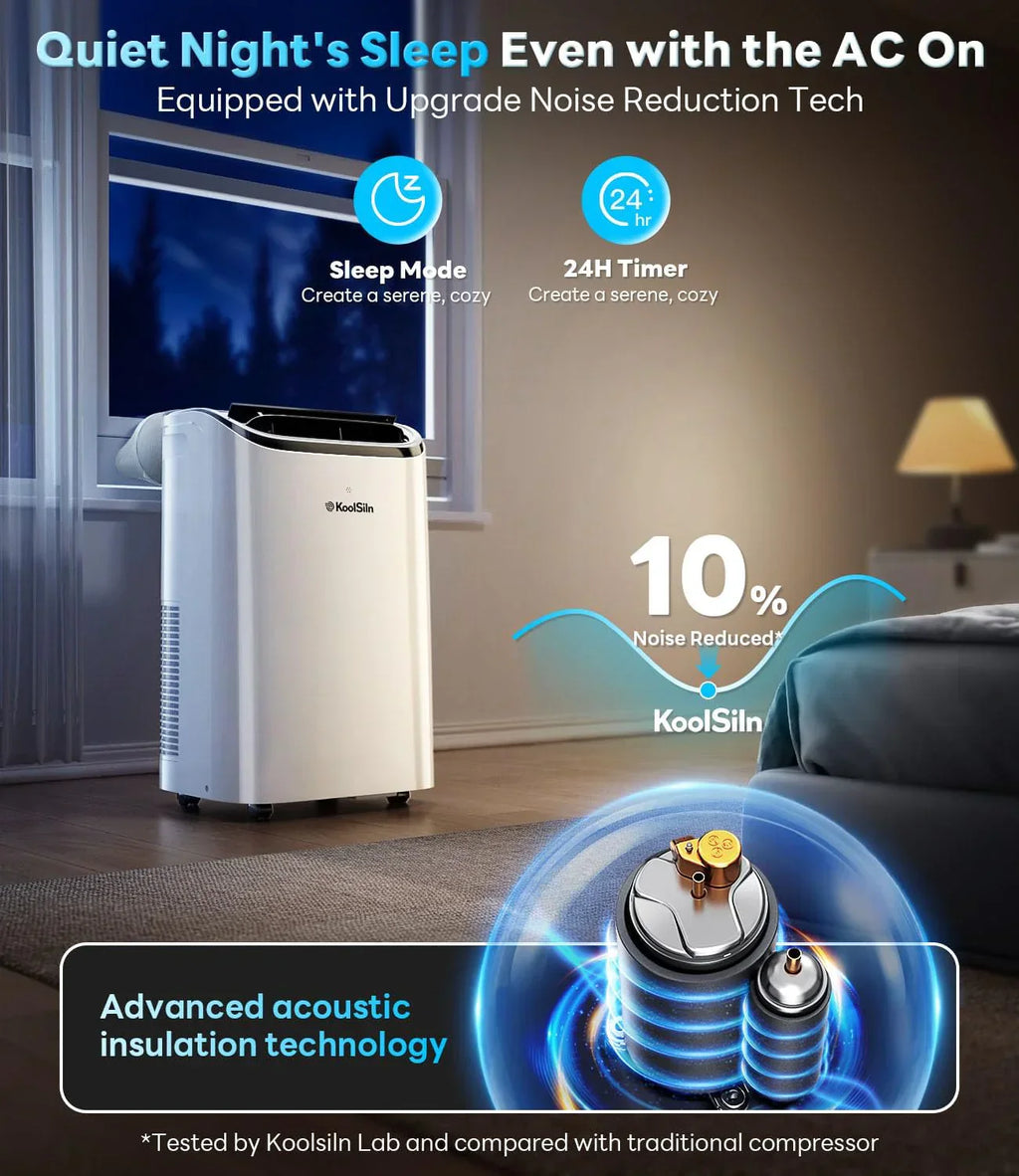14,000 BTU Portable Air Conditioner Cools Up to 700 Sq.Ft Auto-Evaporation Low Noise Portable