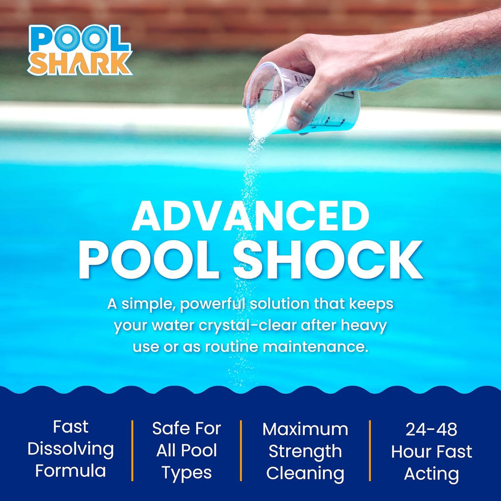 68% Calcium Hypochlorite Pool Shock for Swimming Pools - Chlorine Granules Swimming Pool Shock 50 lbs Bucket - Pool Chlorine for Inground and Above Ground Pool Treatment, Saltwater (50lbs)
