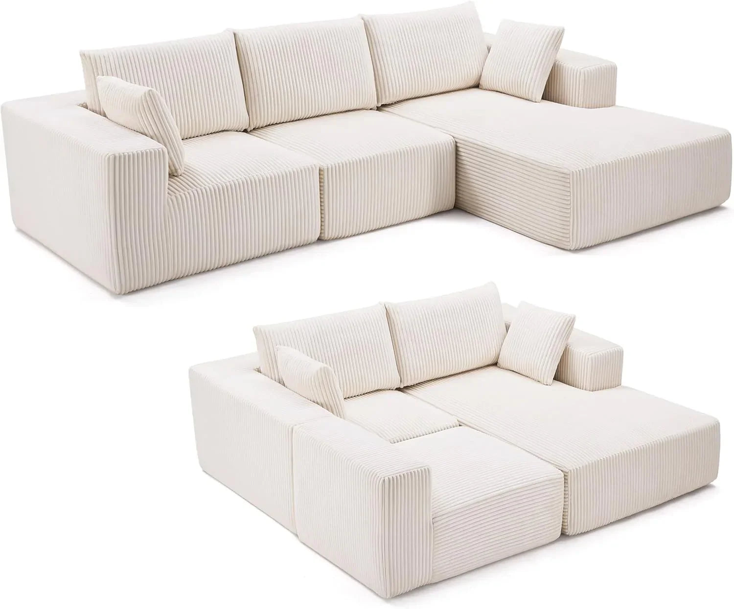 108 inch sectional sofa cloud sectional sofa with deep seat modern sectional L shaped sofa