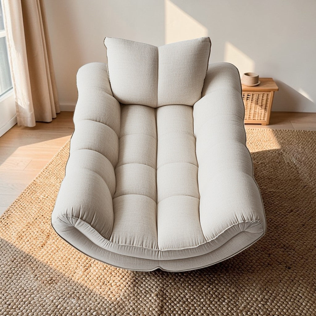 Padic Inflatable Couch - 100% Natural Sustainable Linen Cover - Professional Grade Fiber Integrity - Removable Washable Cover - Heritage Series