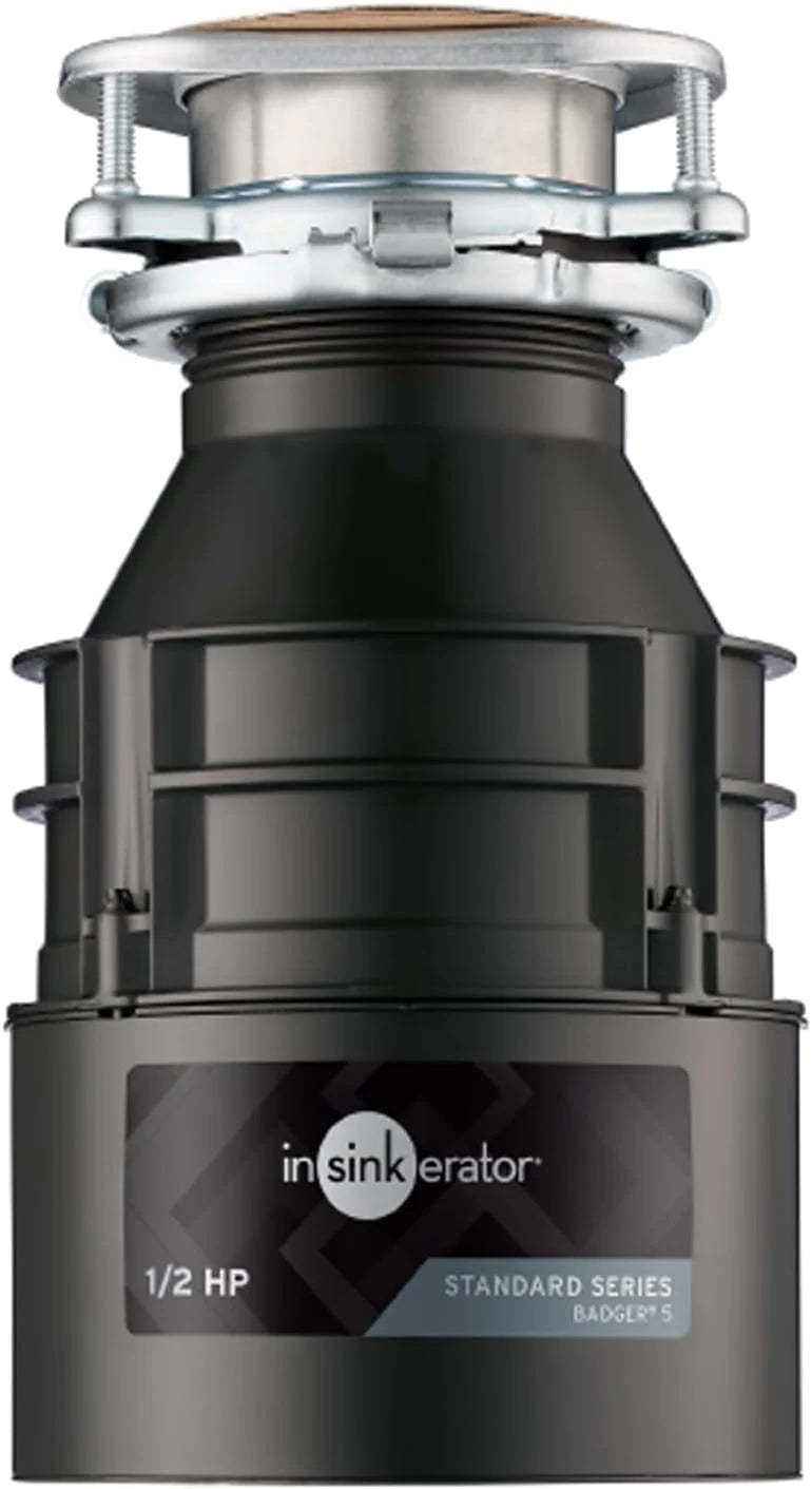 InSinkErator Badger 5 Garbage Disposal, Standard Series 1/2 HP Continuous Feed Food Waste Disposer