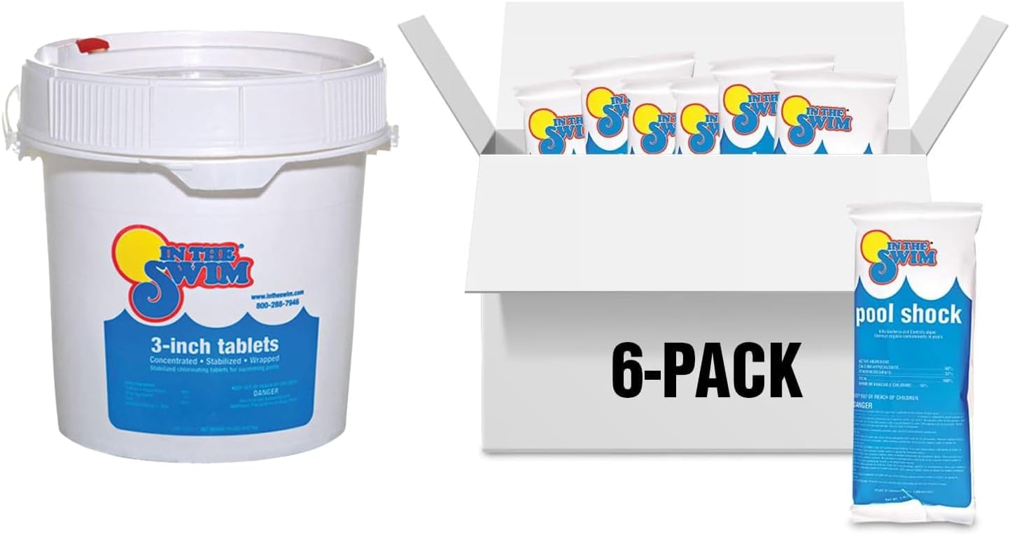 In The Swim Pool Shock 68% Cal-Hypo Granular Sanitizer for Crystal Clear Water Defends Against Bacteria, Algae, and Microorganisms
