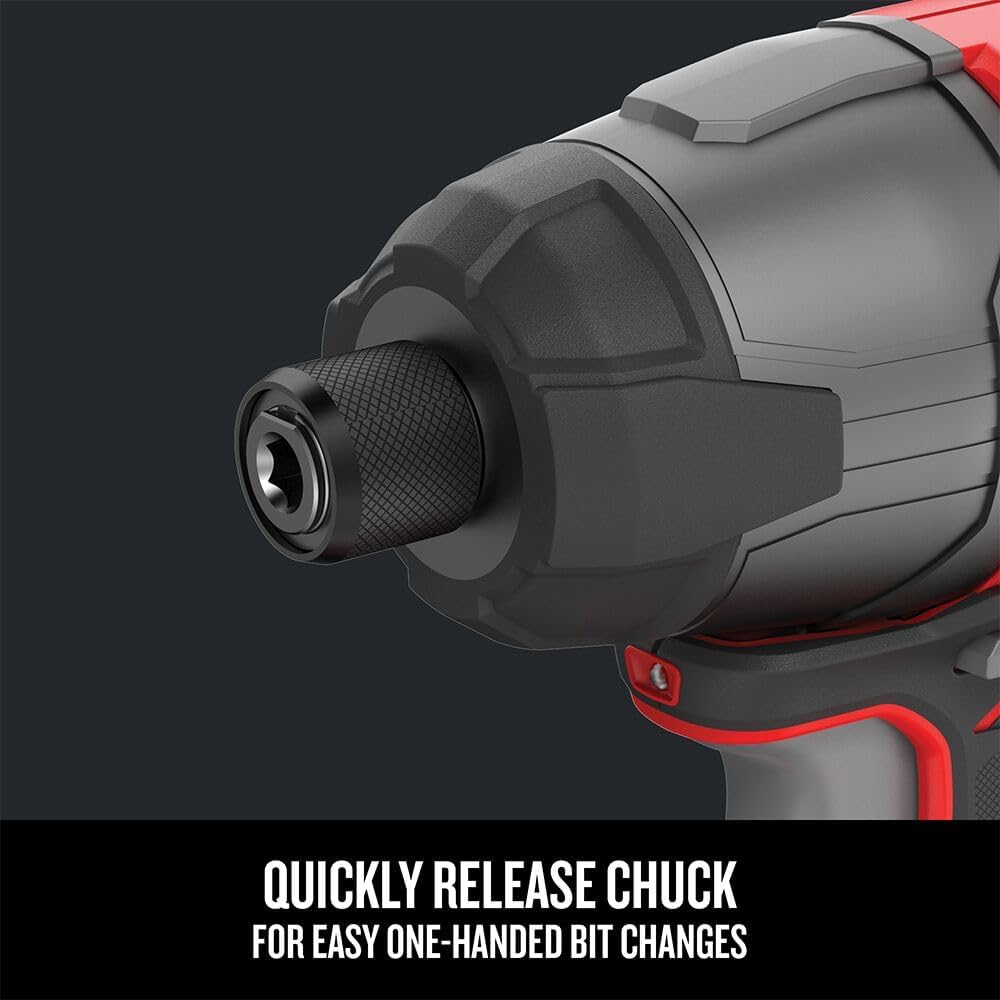 20V MAX Impact Driver Kit, 1/4 Inch, 2,800 RPM, LED Work light, Battery and Charger Included (CMCF800C1)
