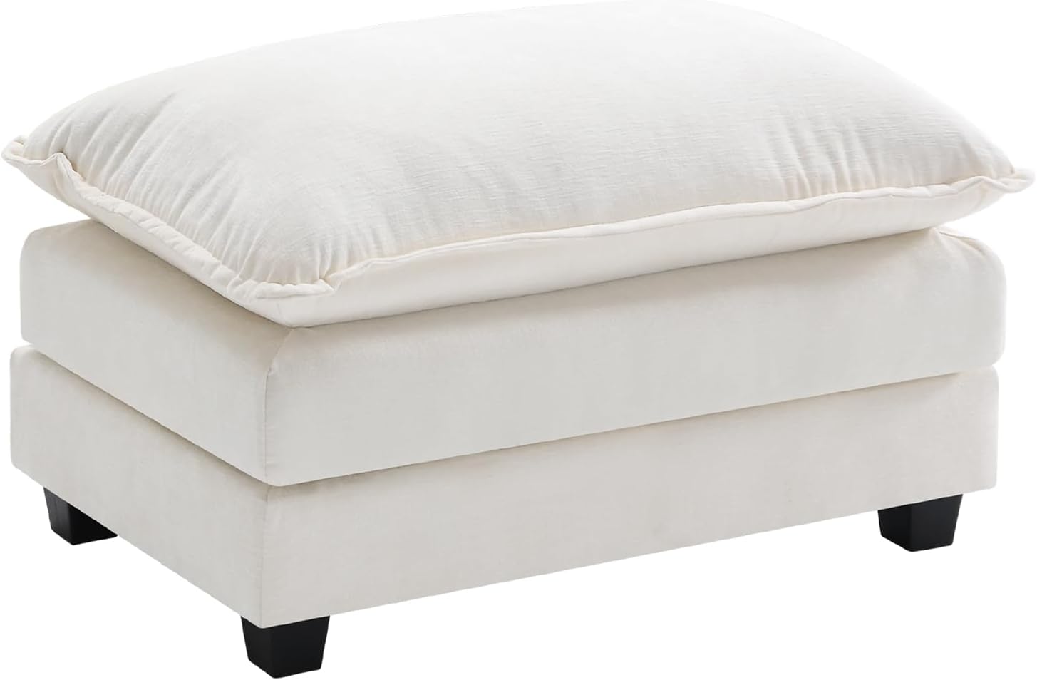 111.4 Inch L-Shaped Modern Sofa Modular Cloud Sofa Ottoman 4-Seater Chenille Deep Seat Sofa