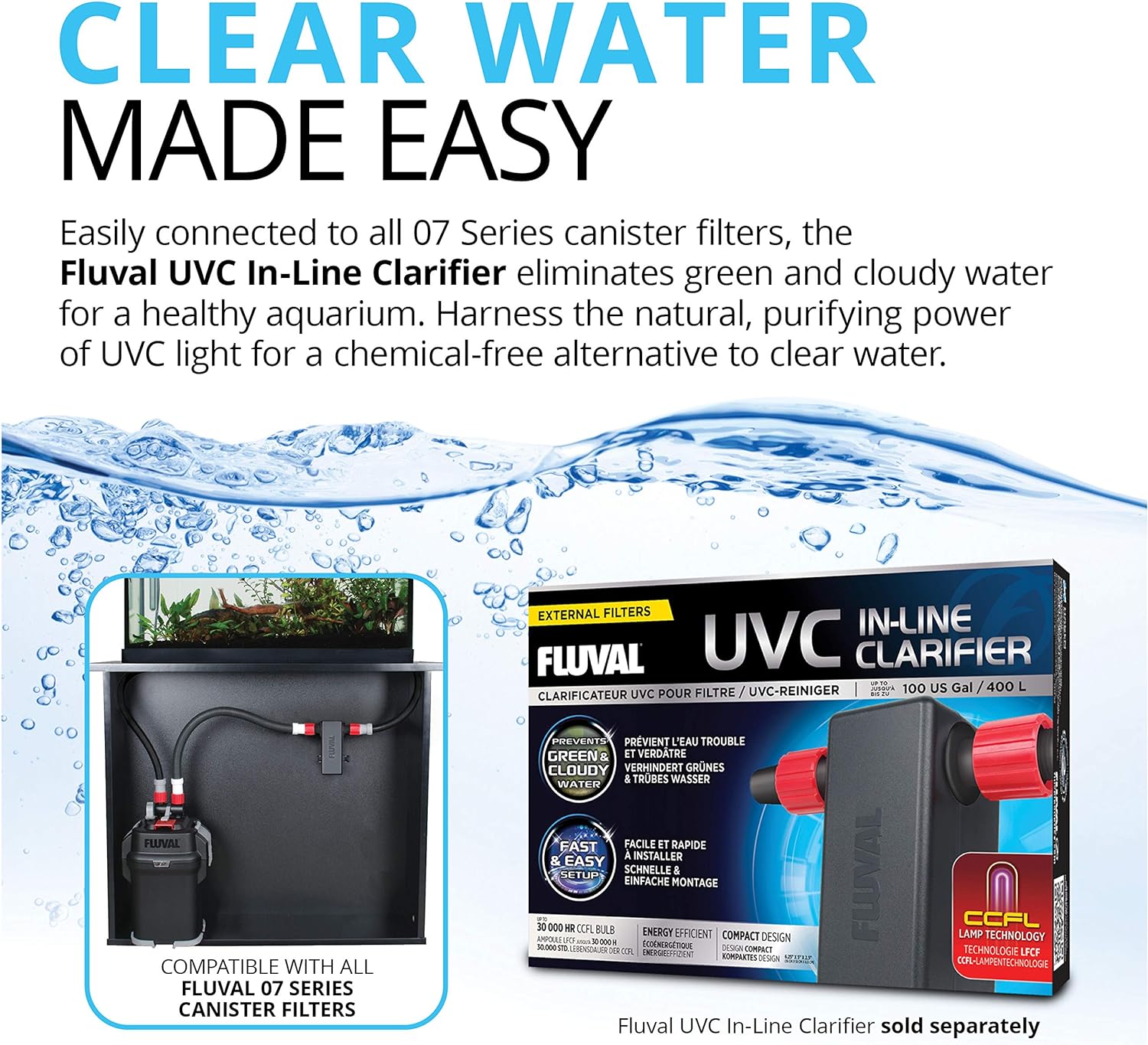 Perfomance Canister Filter - for Aquariums Up to 100 Gallons - Aquarium Canister Filter