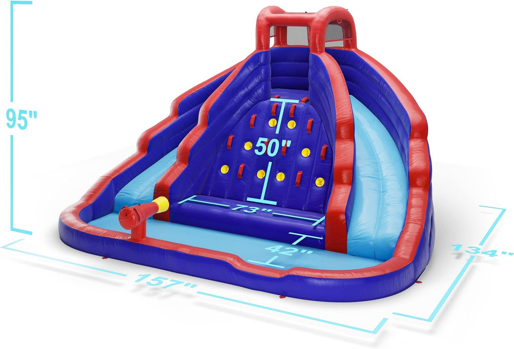 Inflatable Water Slide| Water Bounce House Waterslide for Backyard, Kids and Adults | Inflatable Water Park with Air Pump & Carrying Case