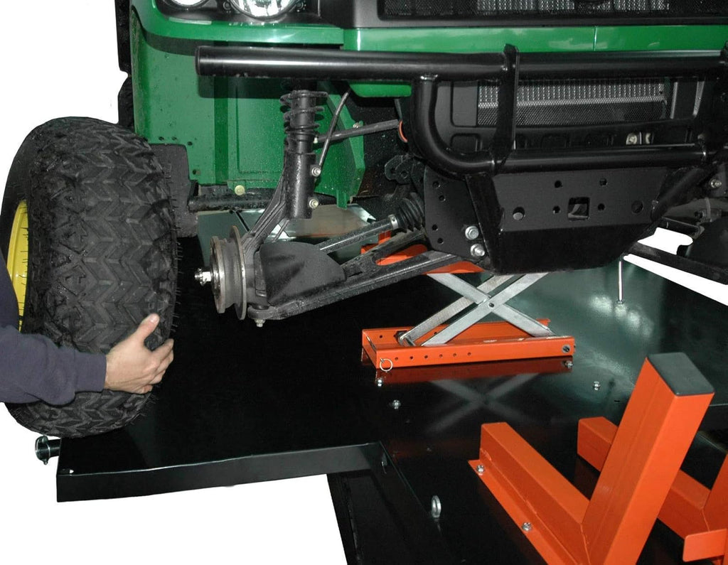 APlusLift MT1500X 1500LB Air-Operated Motorcycle & ATV Lift Table – 48" Wide with Side Extensions, 2-Year Warranty