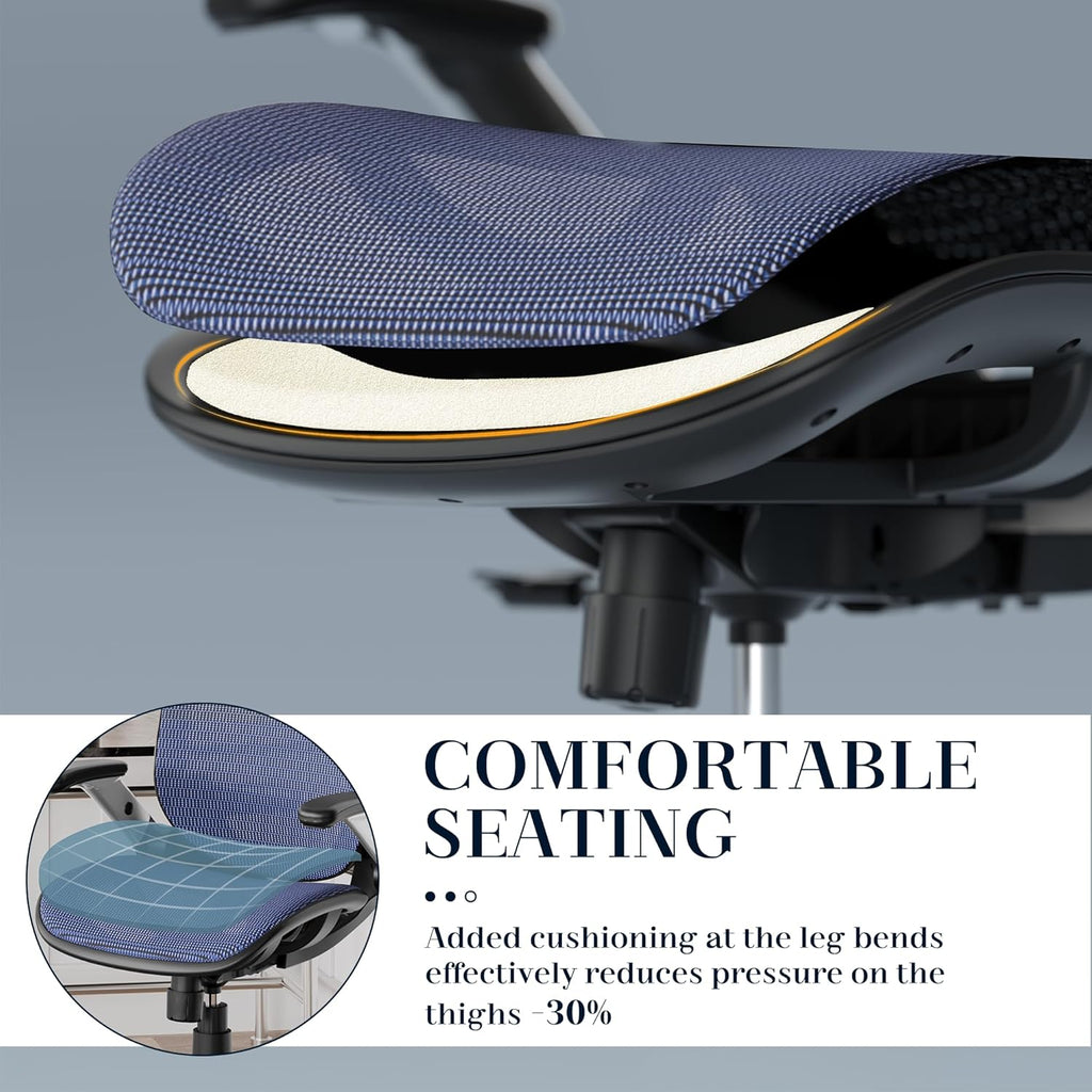 GABRYLLY Ergonomic Office Chair, High Back Home Desk Chair with Headrest, Flip-Up Arms, 90-120° Tilt Lock and Wide Cushion, Big and Tall Mesh Chairs for Man Woman, Black Task Chair