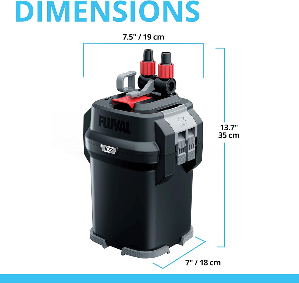 Perfomance Canister Filter - for Aquariums Up to 100 Gallons - Aquarium Canister Filter