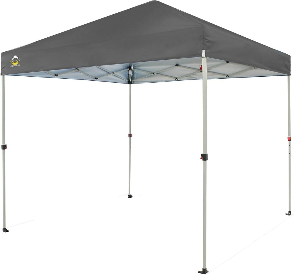 10x10 Pop-Up Awning One-Click Installation Beach Tent Outdoor Sunshade Silver Coated Top