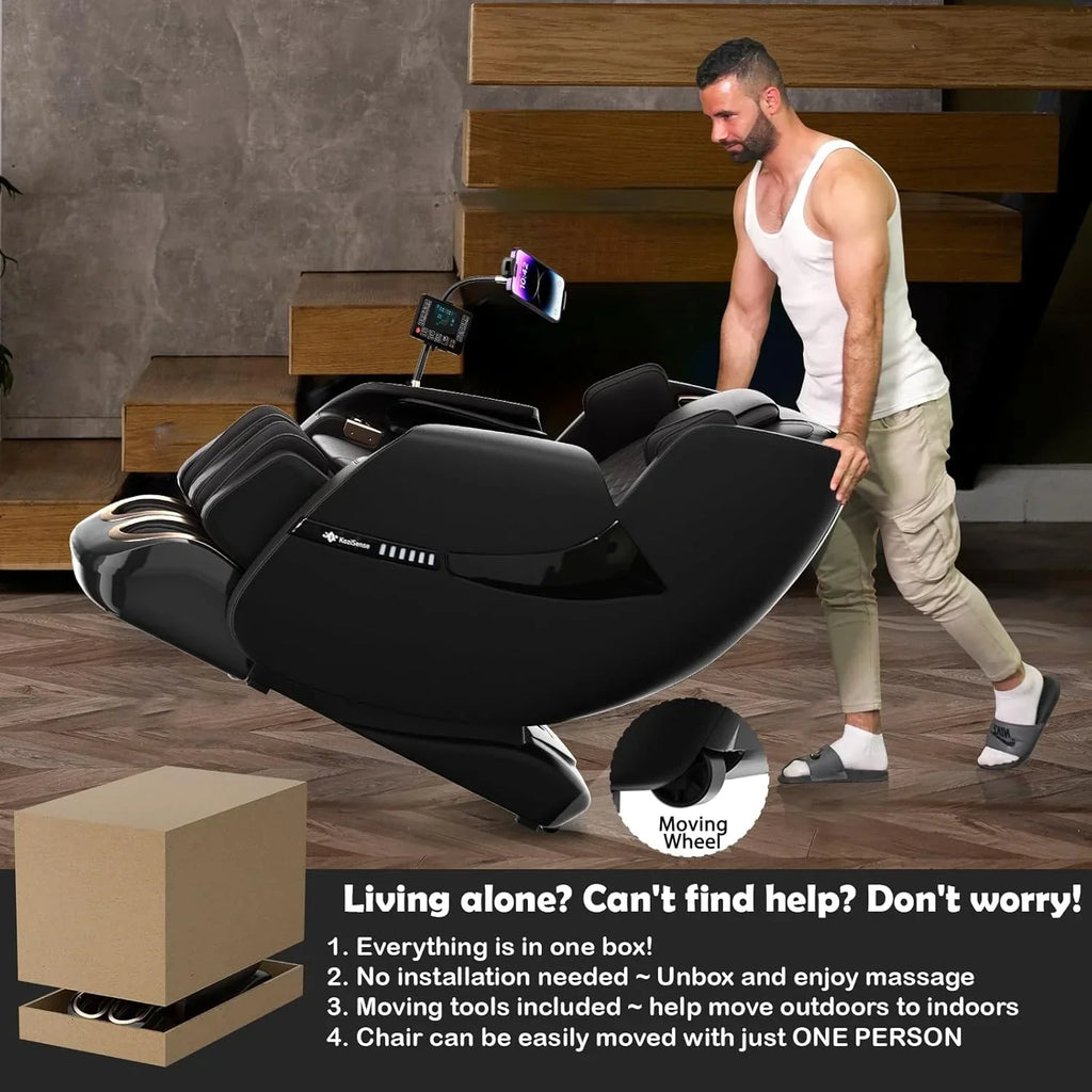 2025 Massage Chair Full Body Zero Gravity SL-Track Shiatsu Massage Recliner Chair with Heat