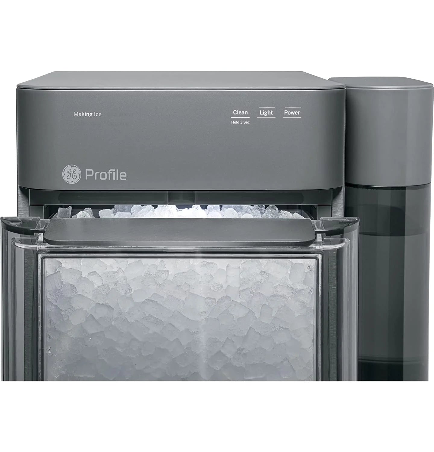 Countertop Nugget Ice Maker | Ice Machine with WiFi Connectivity | Smart Home Kitchen Essentials | Black Stainless