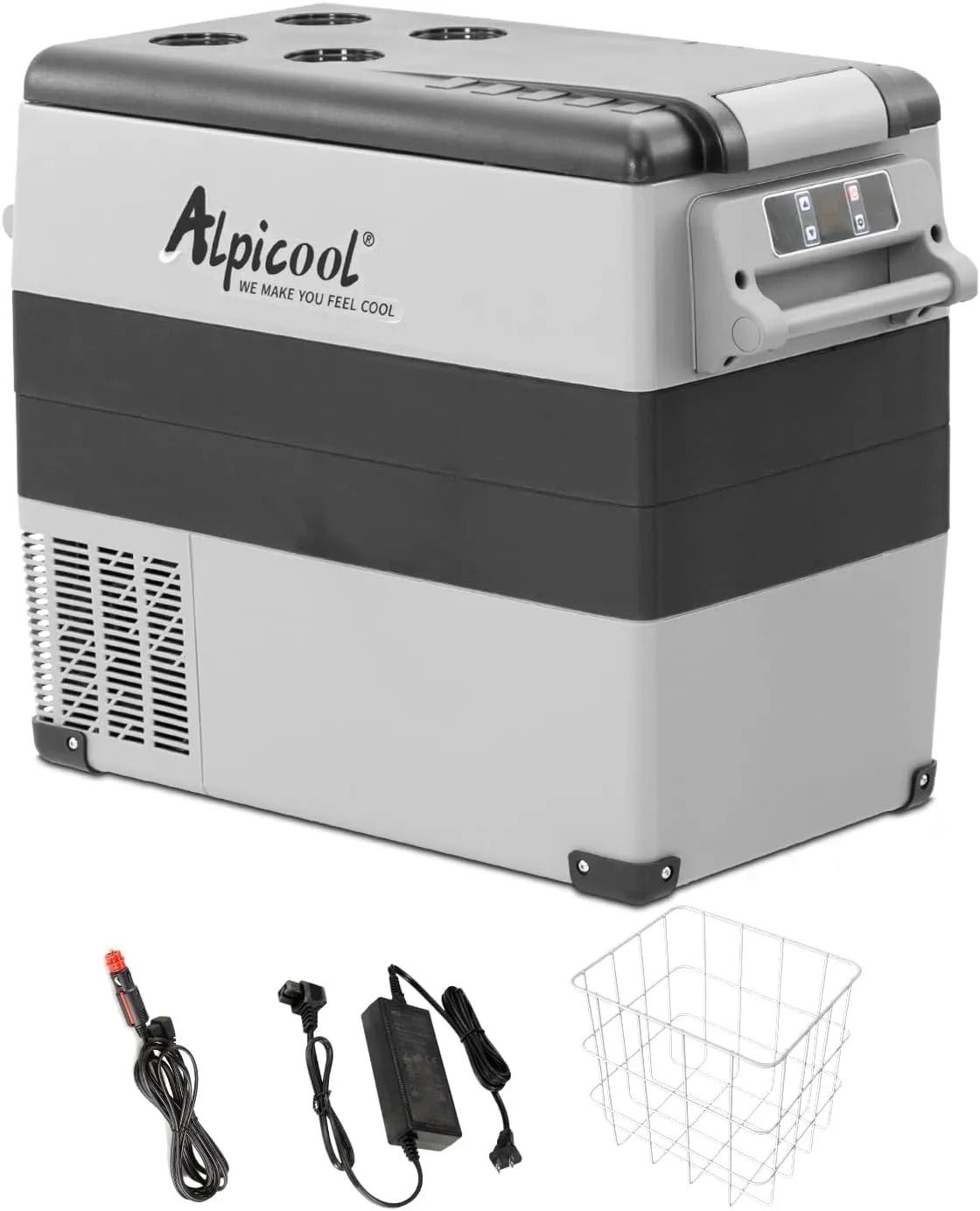 CF45 Portable Refrigerator 12 Volt Car Freezer 42 Quart Mini Fridge Freezer (-4掳C~68掳C) for Truck, RV, Vehicle, Travel, Outdoor -12/24V DC