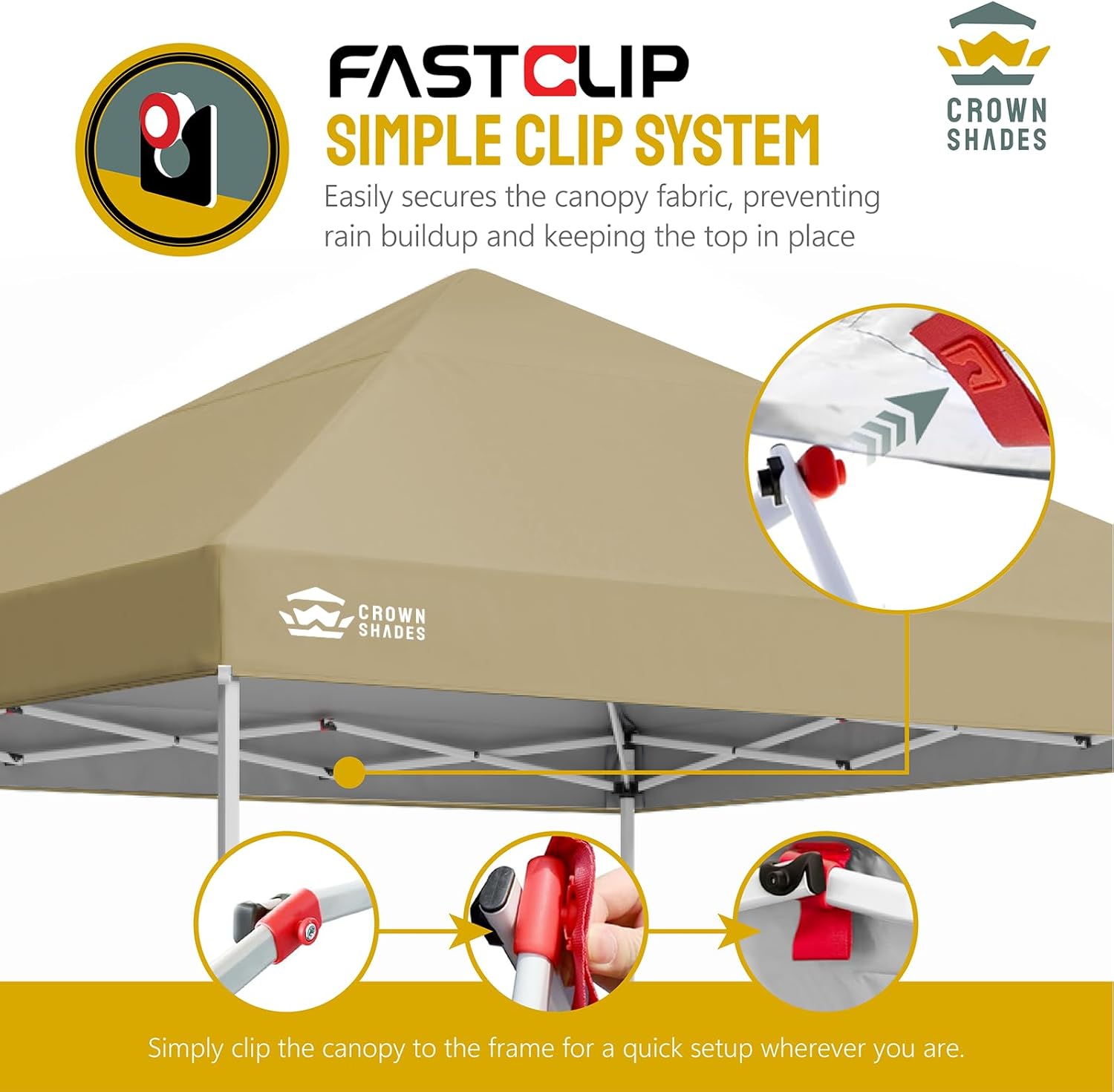 10x10 Pop-Up Awning - One-Click Installation Beach Tent - Outdoor Sunshade Silver Coated Top, 3 Heights and 4 Sand Pockets