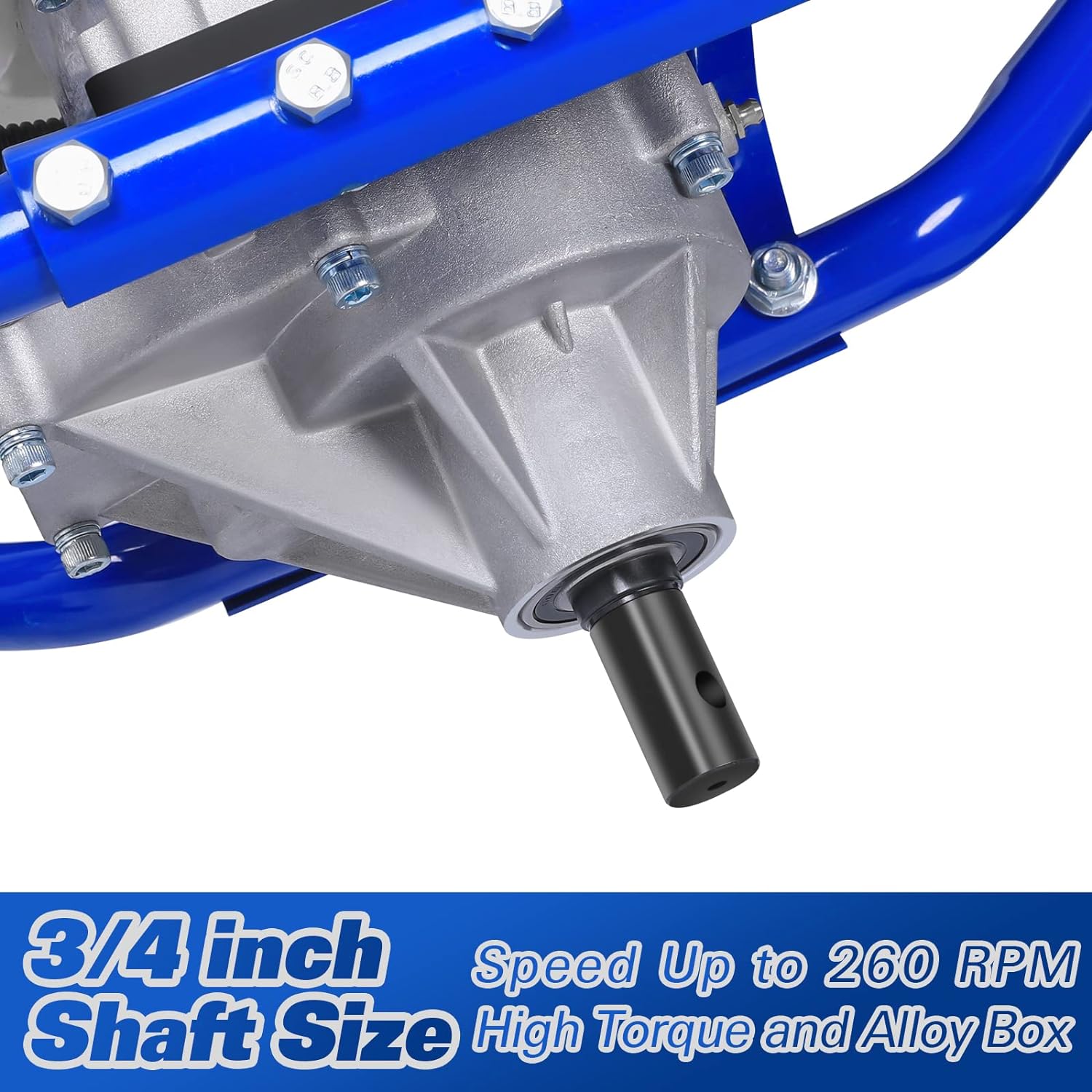 Post Hole Digger Gas Powered, 52cc 2.4 HP 2 Stroke Engine Earth Auger with 8" Drill Bit, EPA Compliant Post Hole Auger