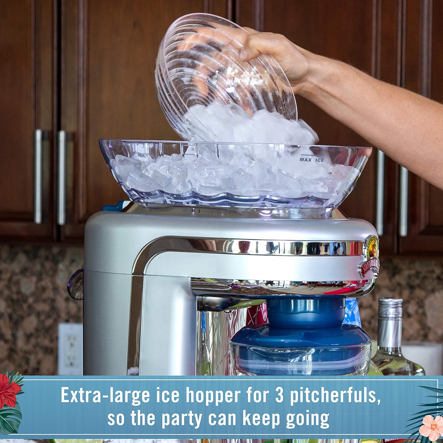 Key West Frozen Concoction Maker with Easy Pour Jar and XL Ice Reservoir