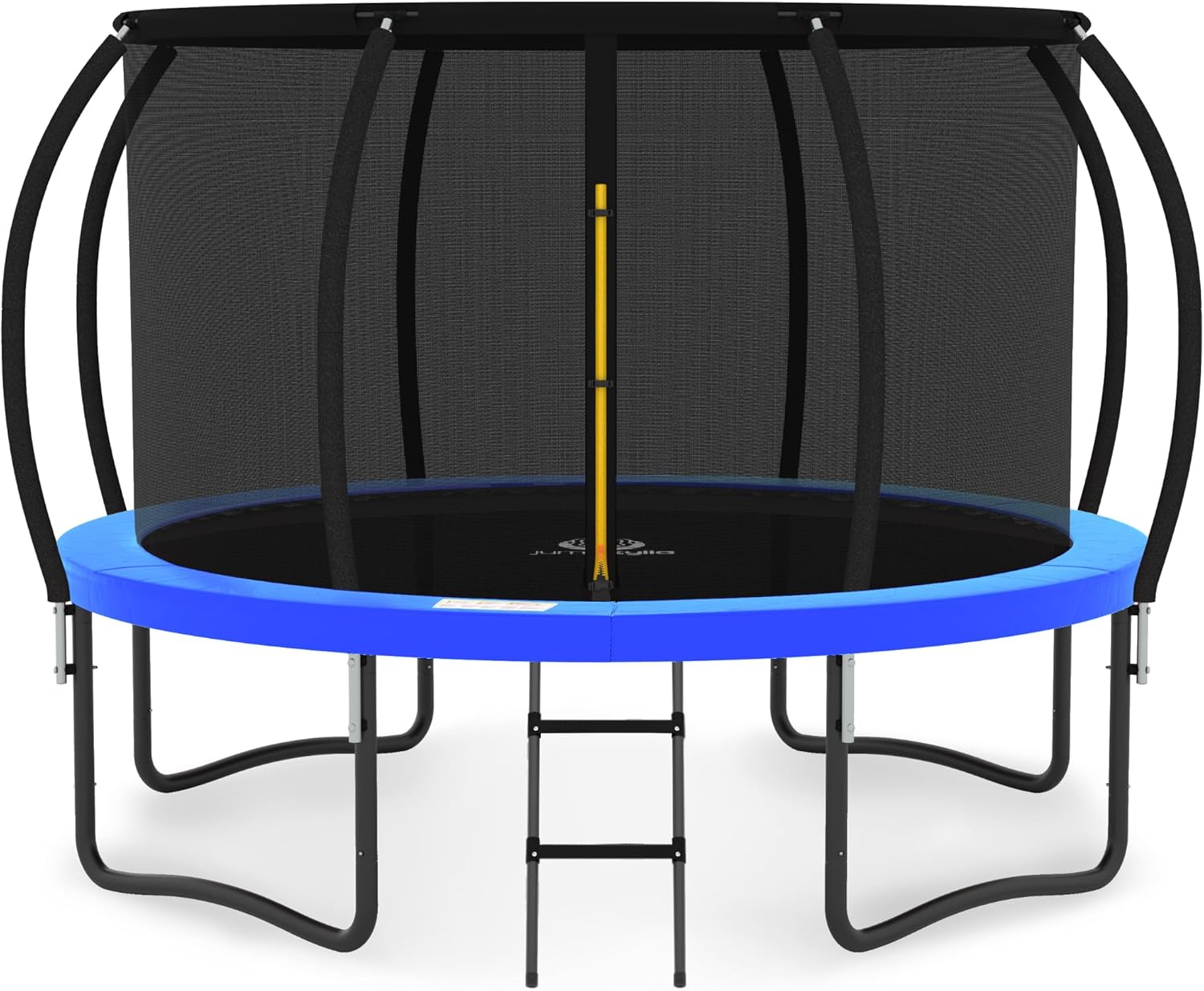 JUMPZYLLA Trampoline 8FT 10FT 12FT 14FT 15FT 16FT Trampoline with Enclosure - Recreational Trampolines with Ladder and AntiRust Coating, ASTM Approval Outdoor Trampoline for Kids